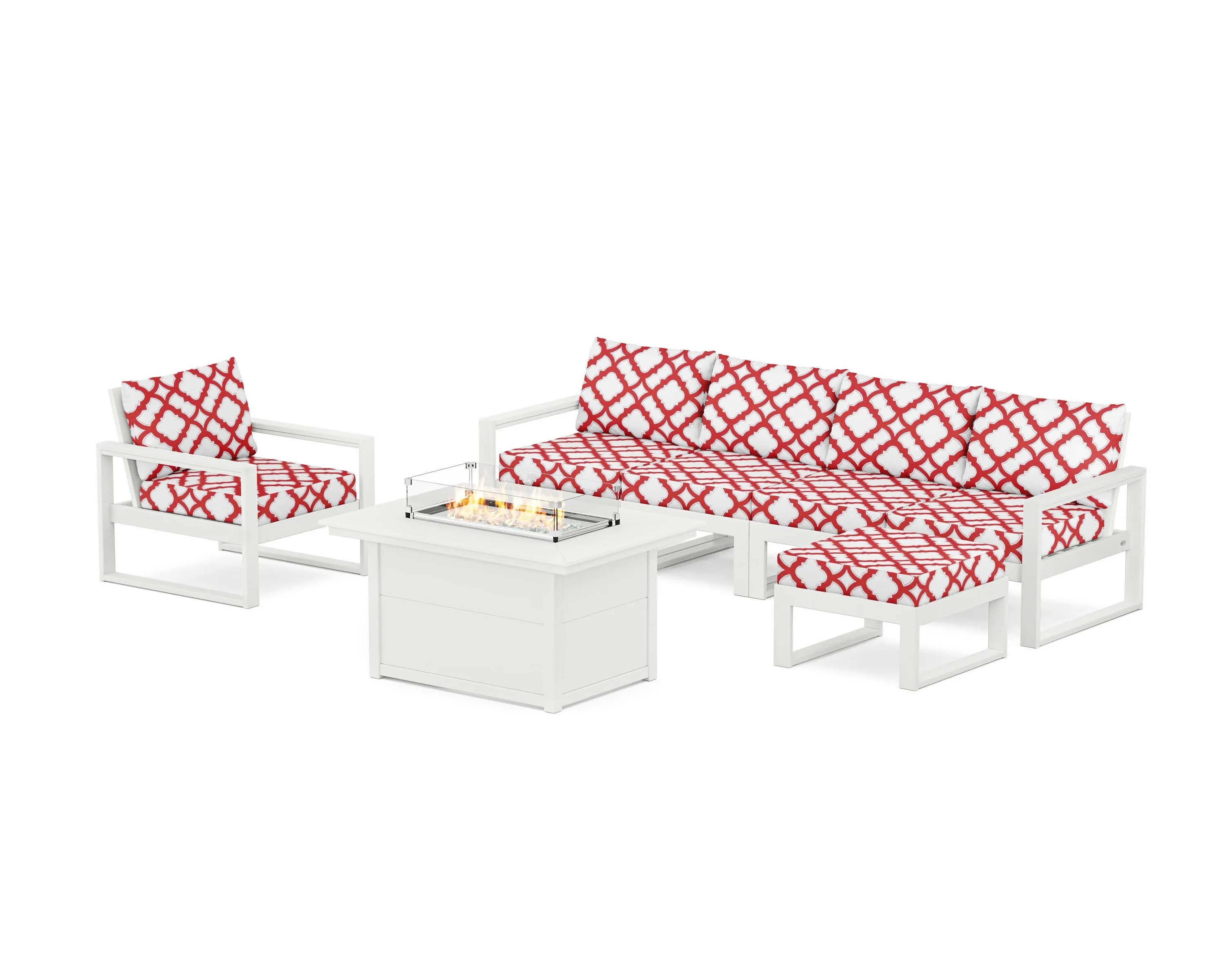 EDGE Sectional Lounge and Fire Pit Set