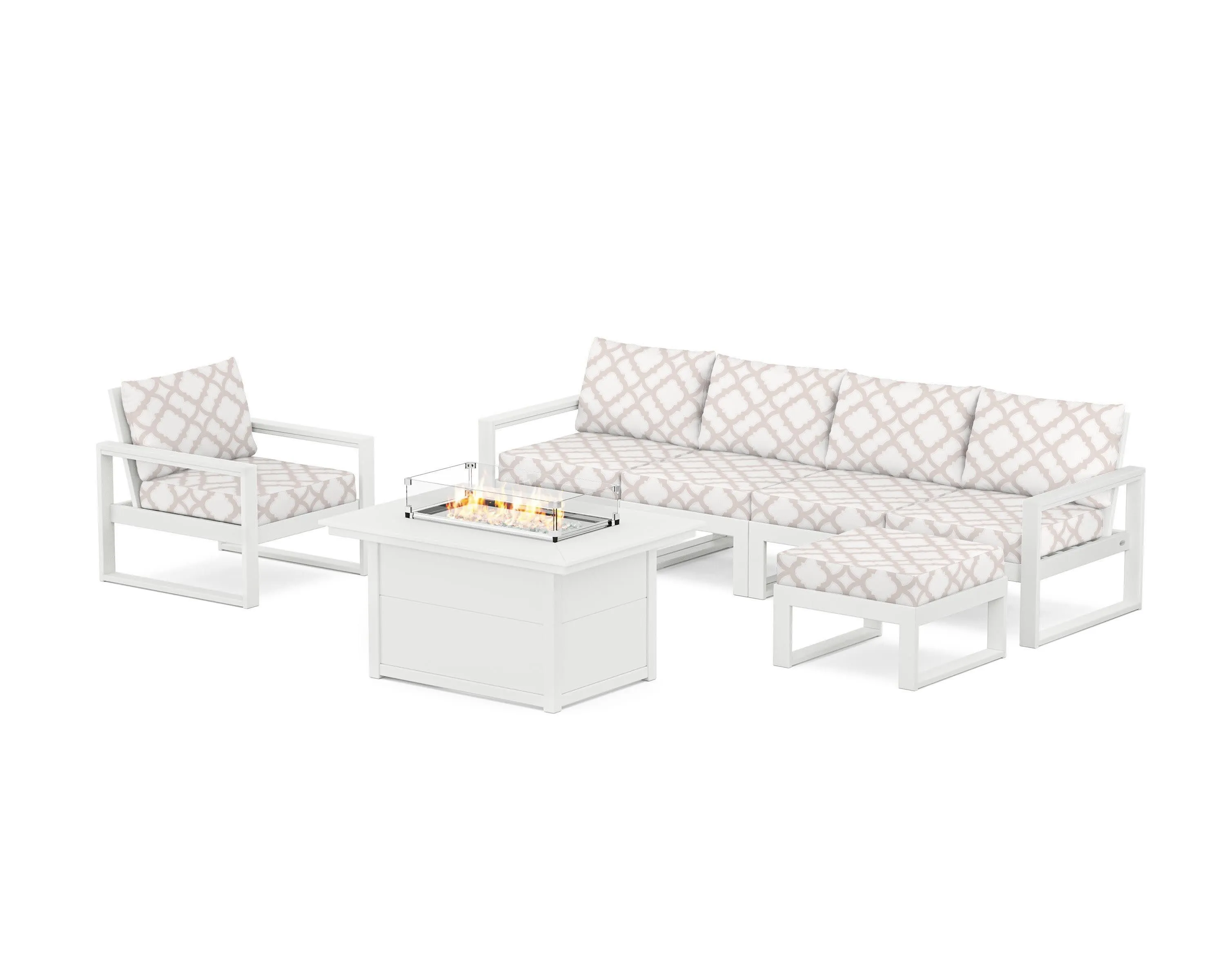 EDGE Sectional Lounge and Fire Pit Set