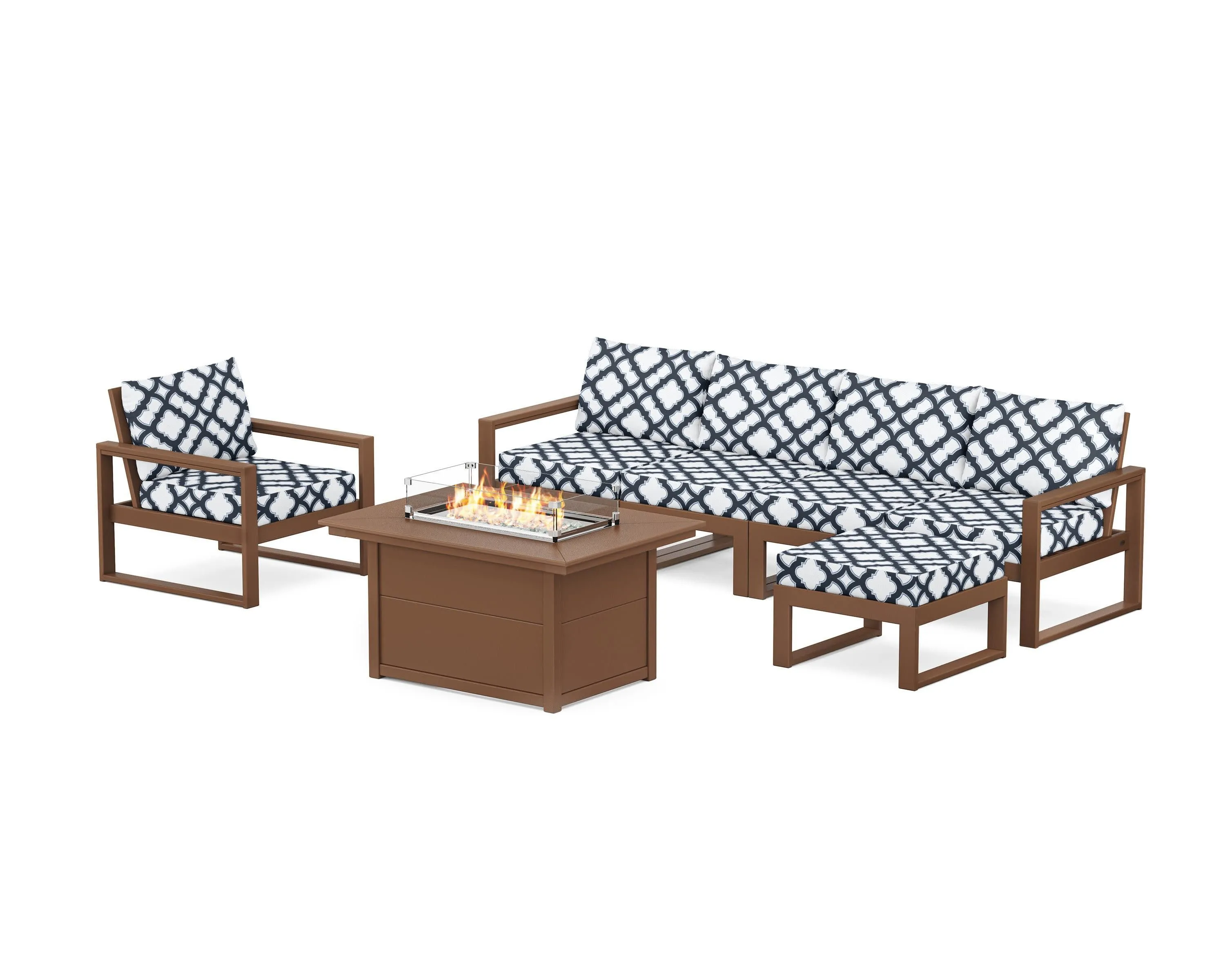 EDGE Sectional Lounge and Fire Pit Set