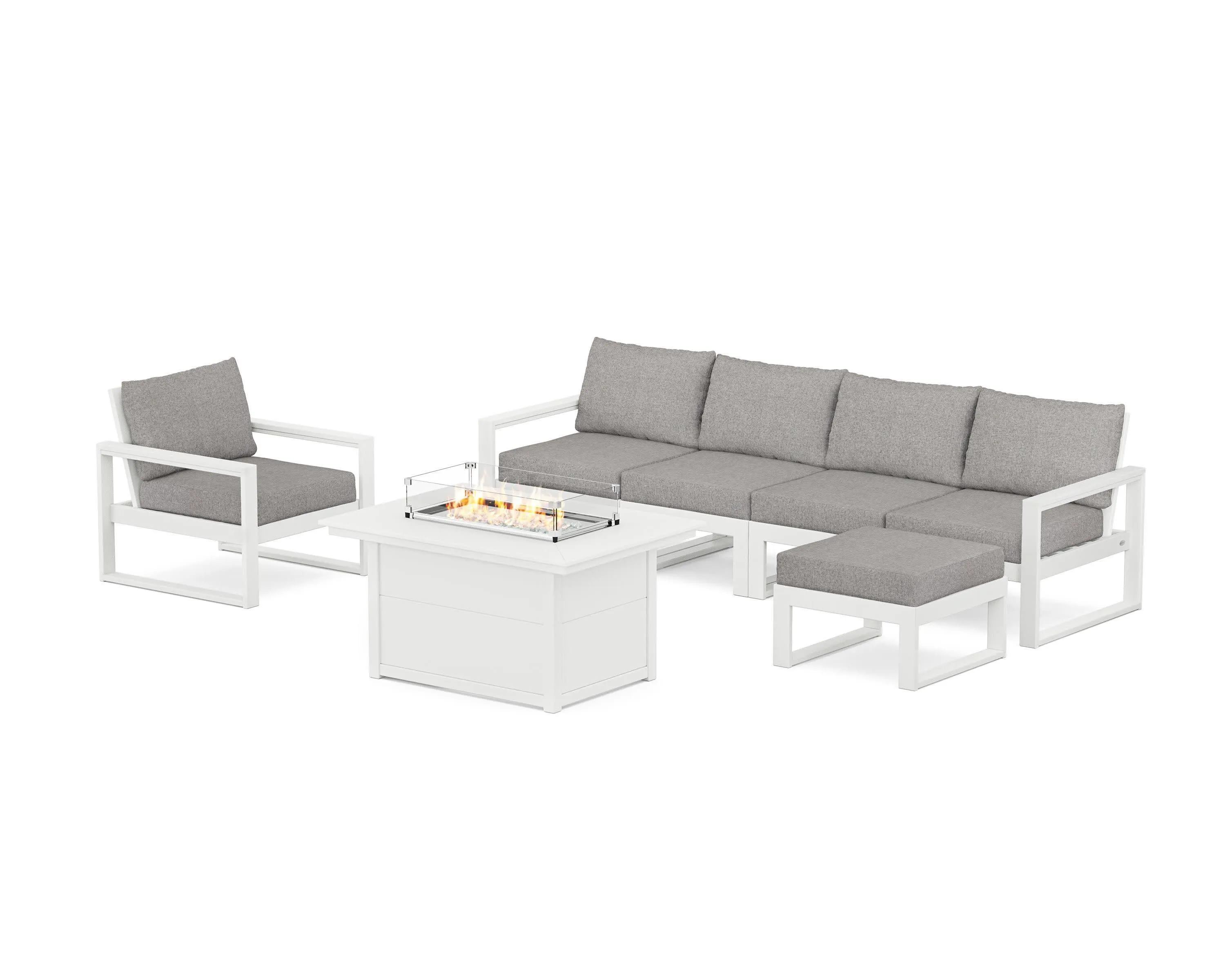 EDGE Sectional Lounge and Fire Pit Set