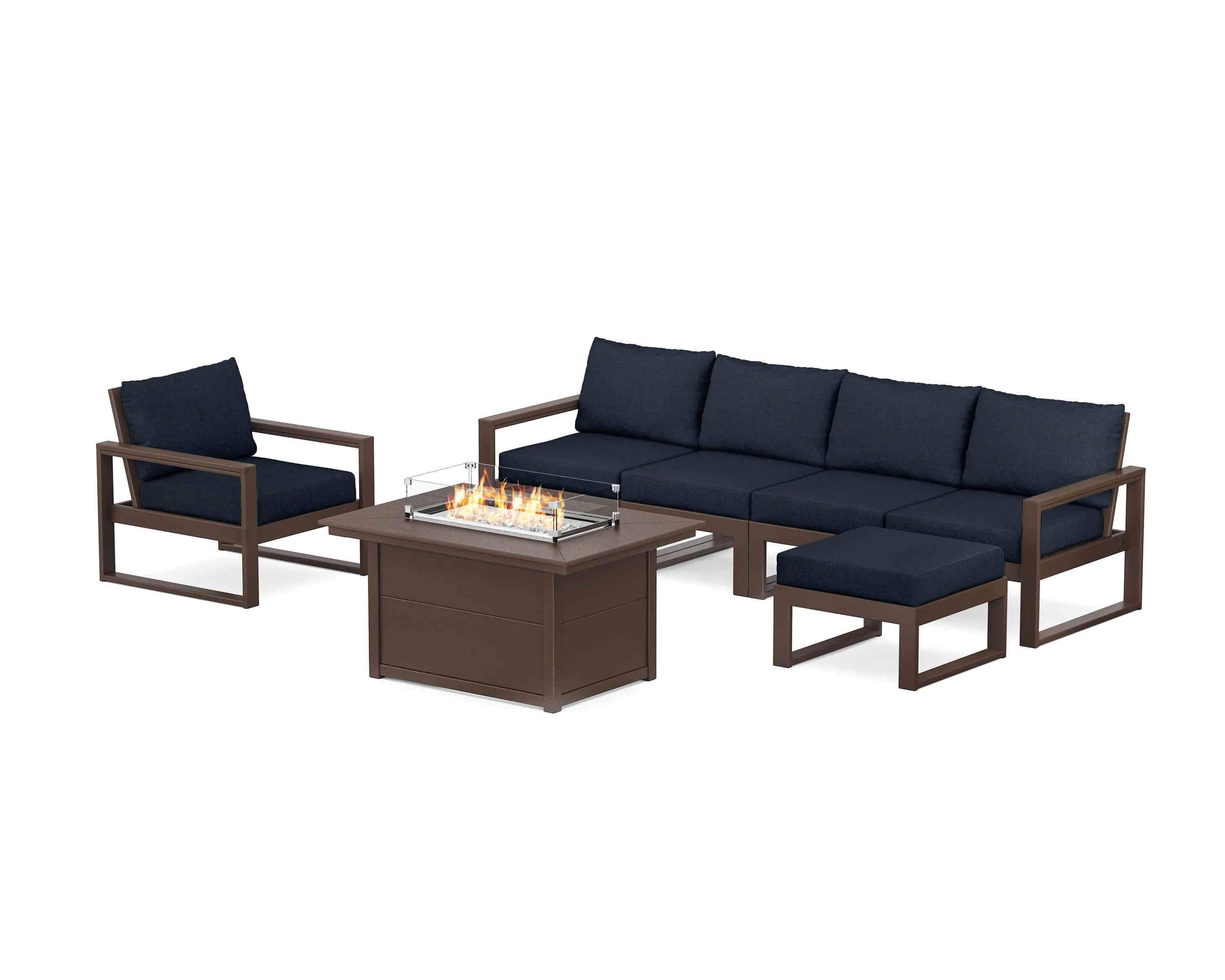 EDGE Sectional Lounge and Fire Pit Set