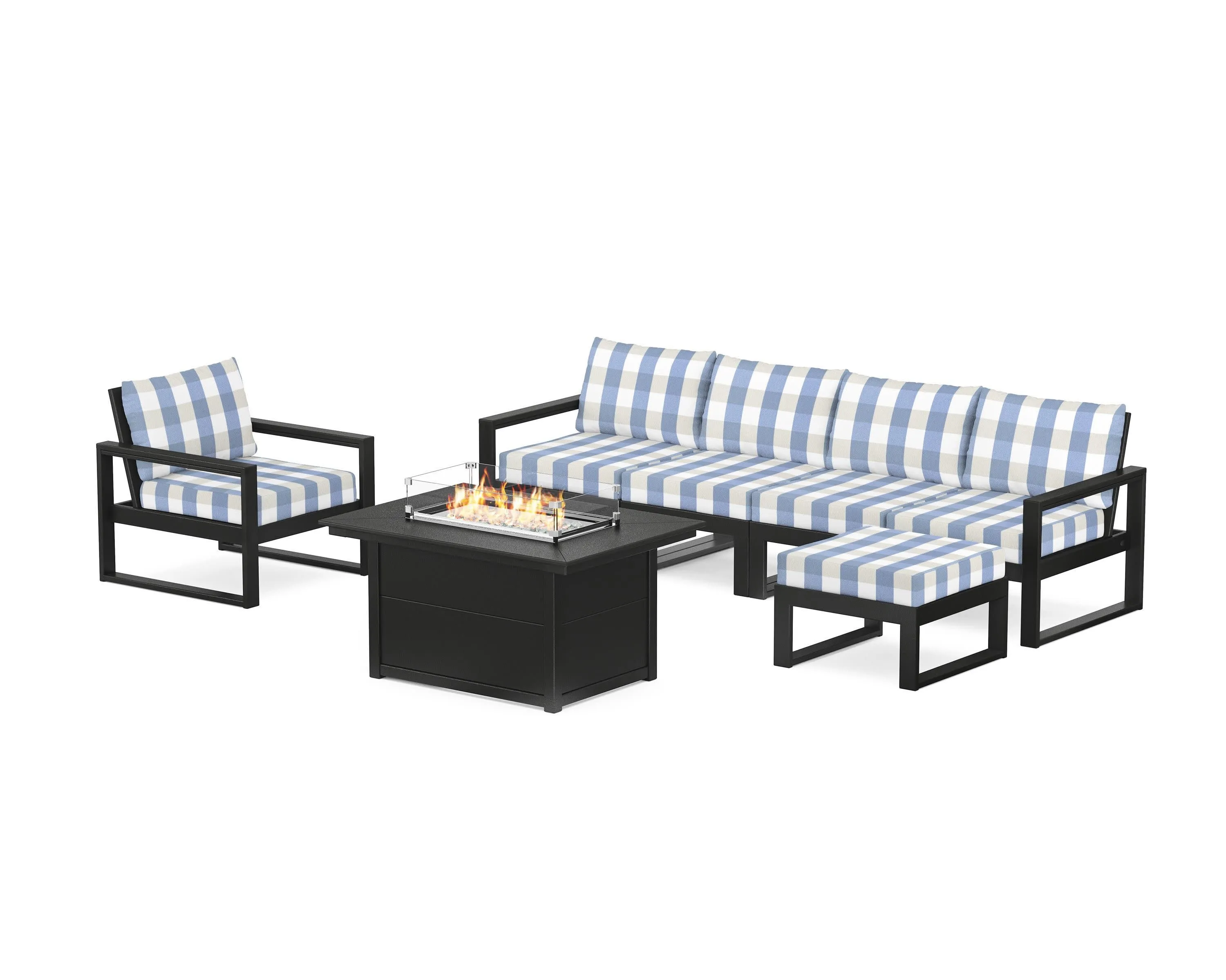 EDGE Sectional Lounge and Fire Pit Set