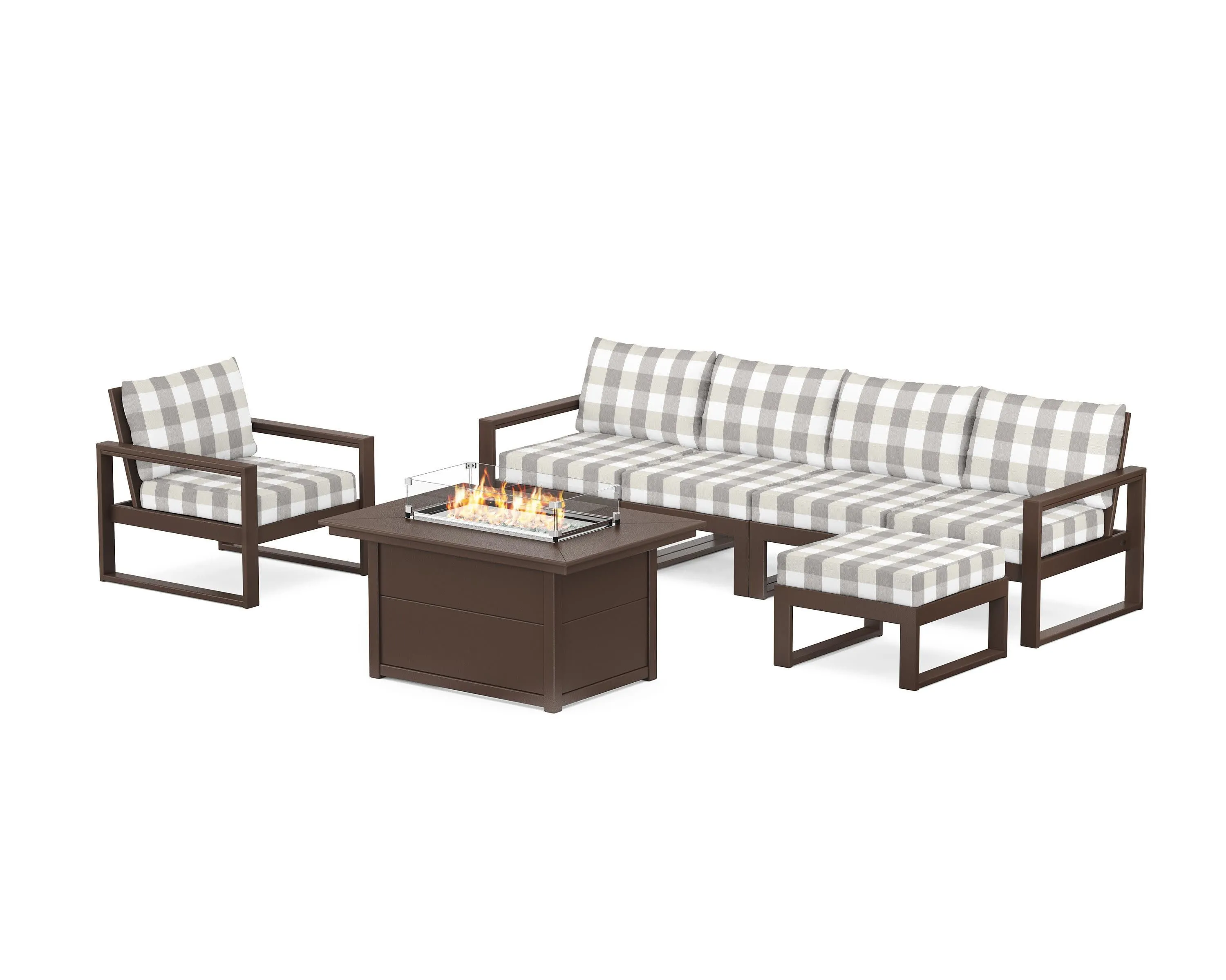 EDGE Sectional Lounge and Fire Pit Set