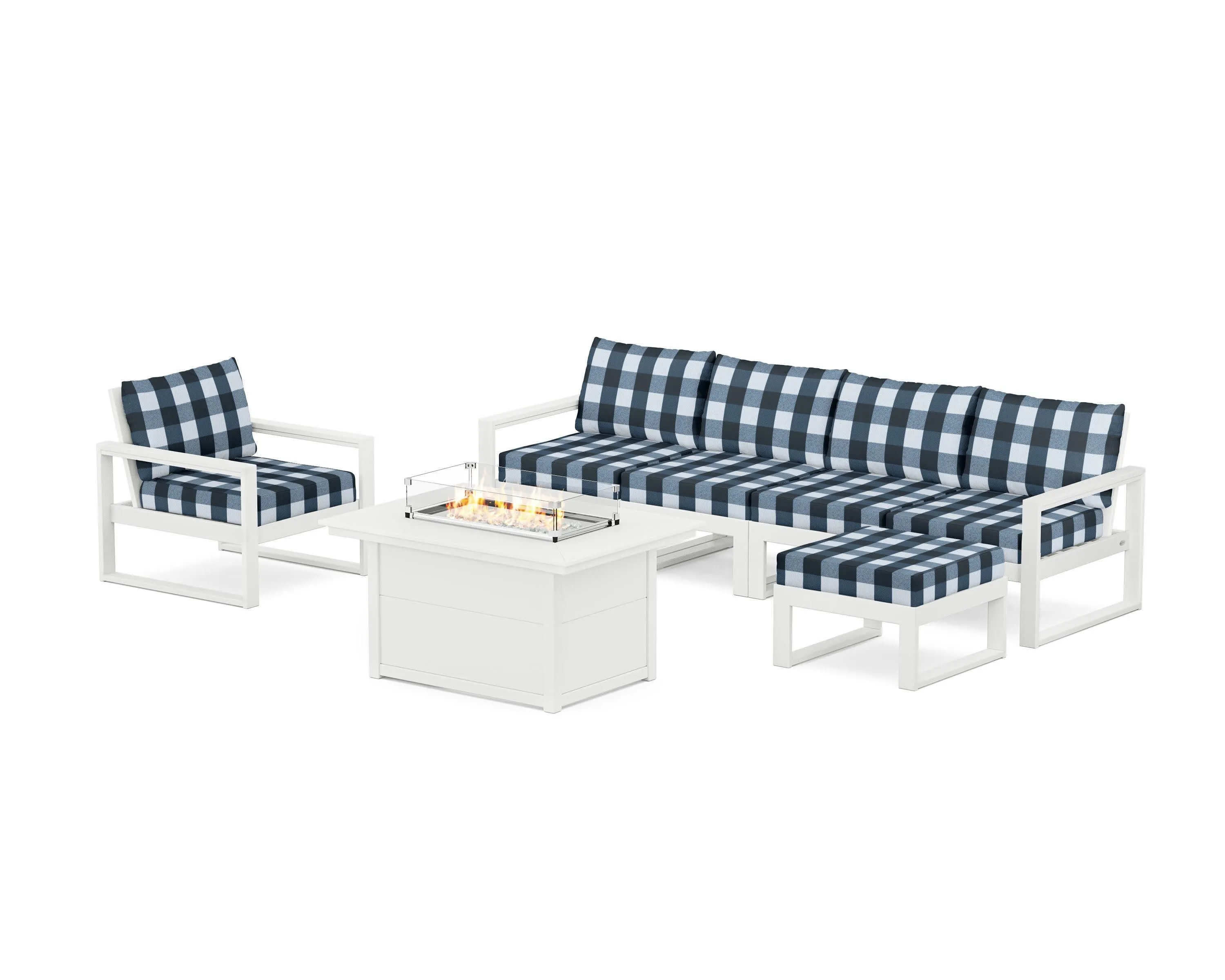 EDGE Sectional Lounge and Fire Pit Set