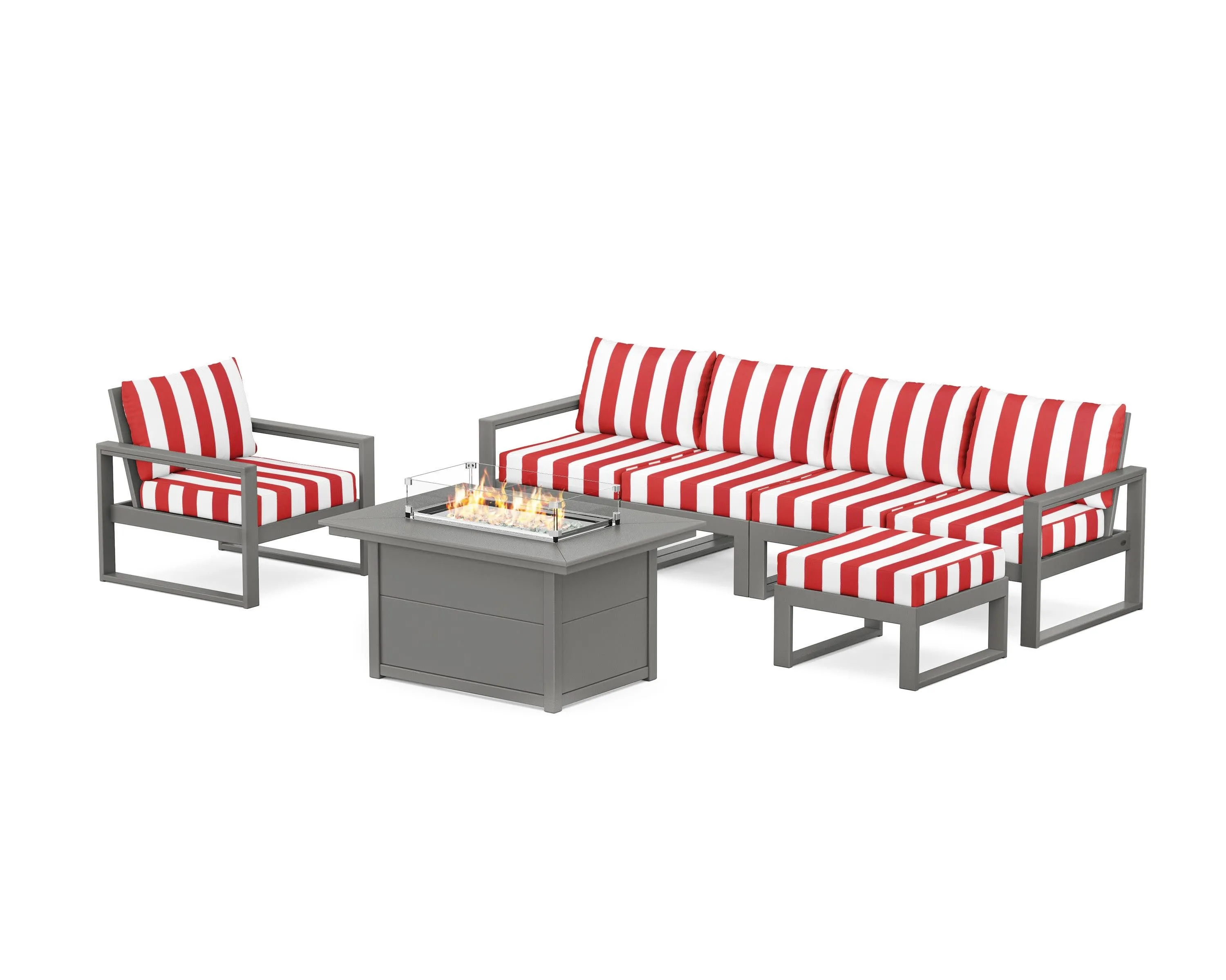 EDGE Sectional Lounge and Fire Pit Set