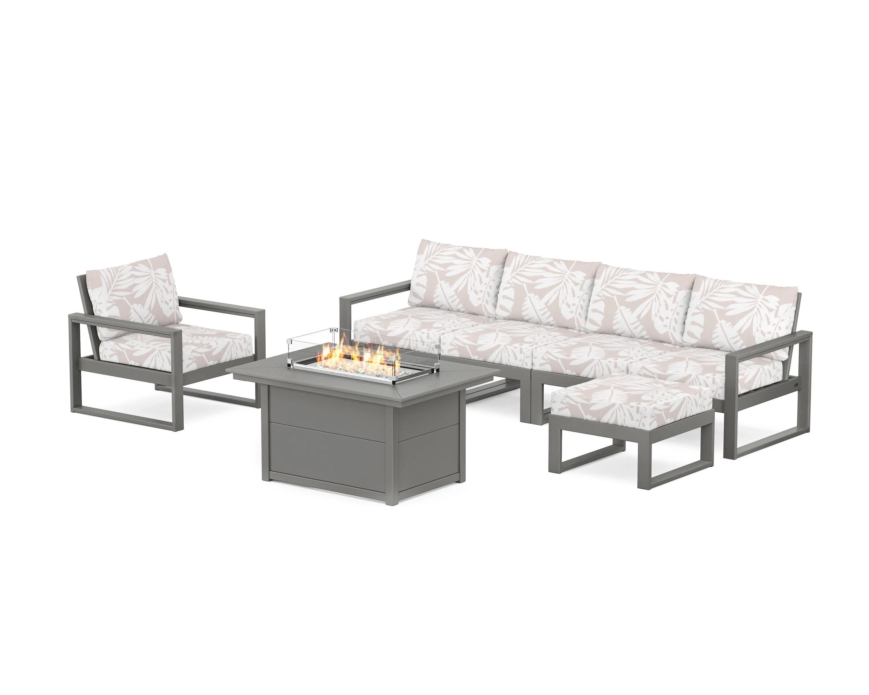 EDGE Sectional Lounge and Fire Pit Set