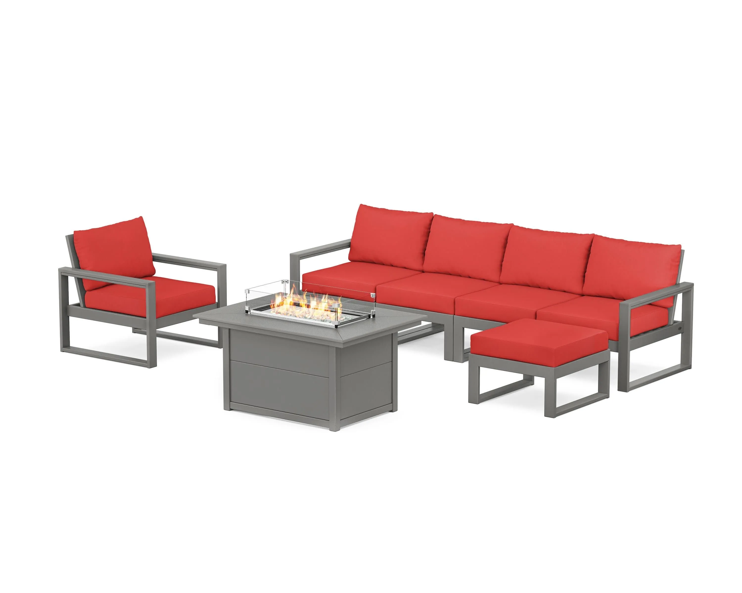 EDGE Sectional Lounge and Fire Pit Set