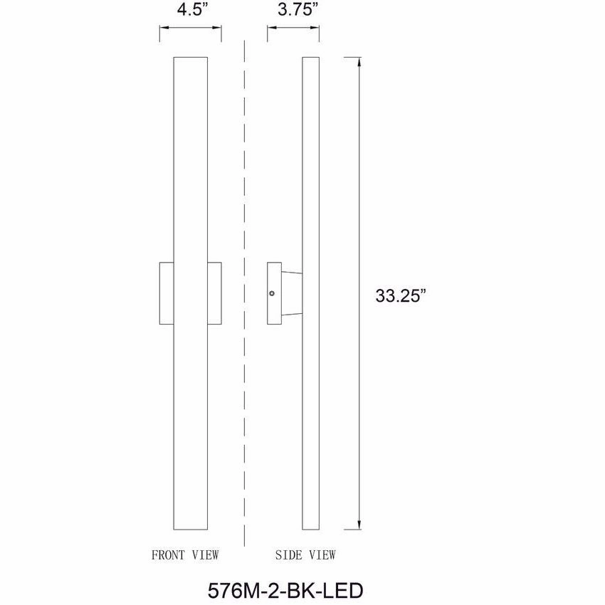Edge 2-Light Medium Outdoor Wall Light