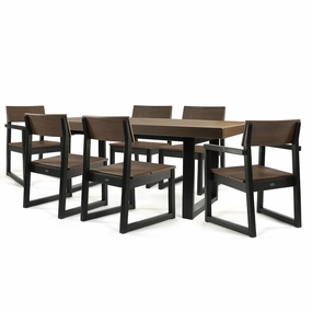 Edge 7 Piece Dining SetHDPE eco-friendly polywood furniture set