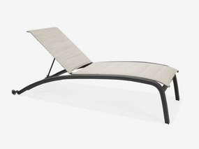 Edge Padded Sling Stacking Chaise Lounge Armlessoutdoor patio furniture set