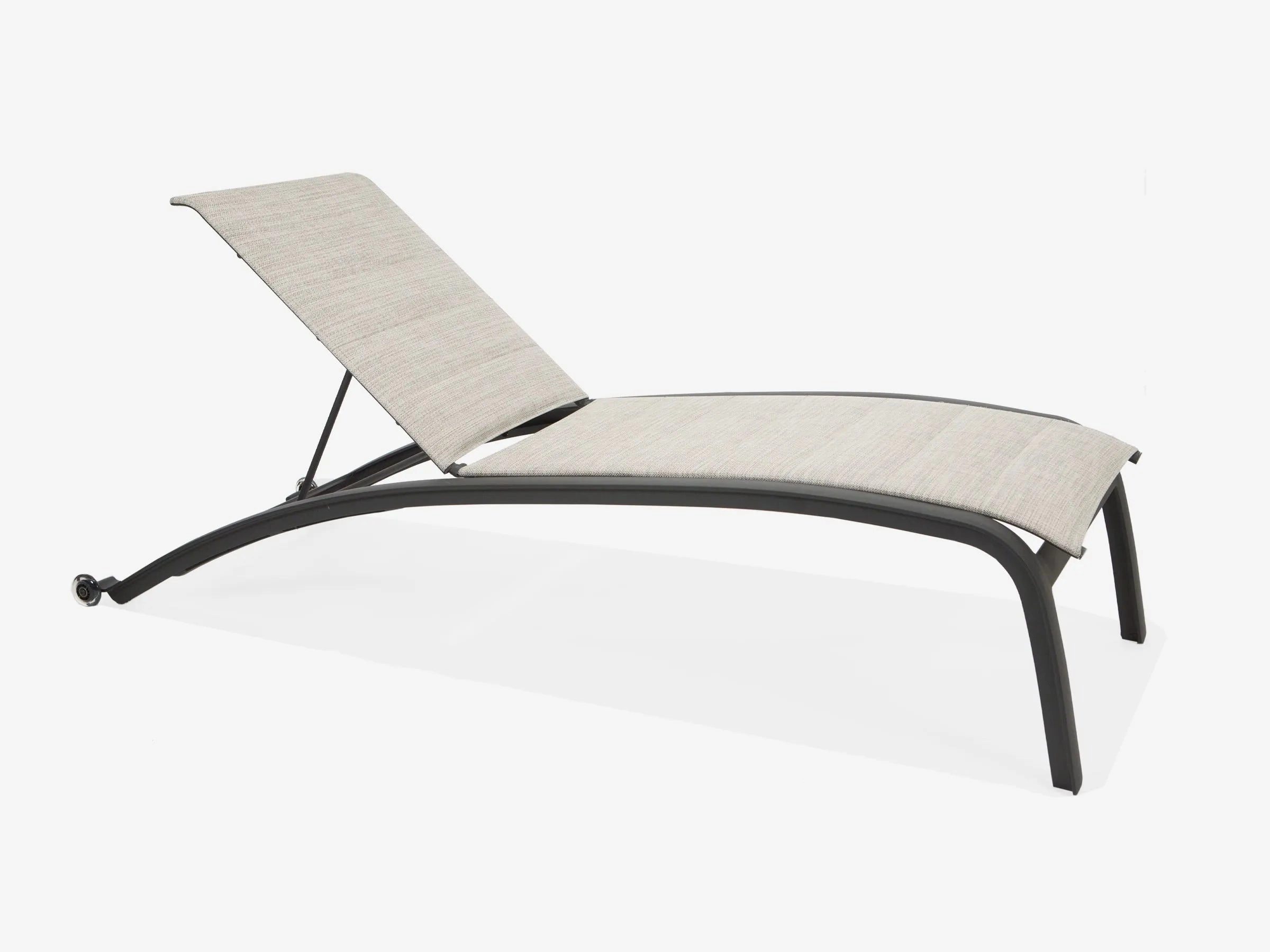 Edge Padded Sling Stacking Chaise Lounge Armlessoutdoor patio furniture set