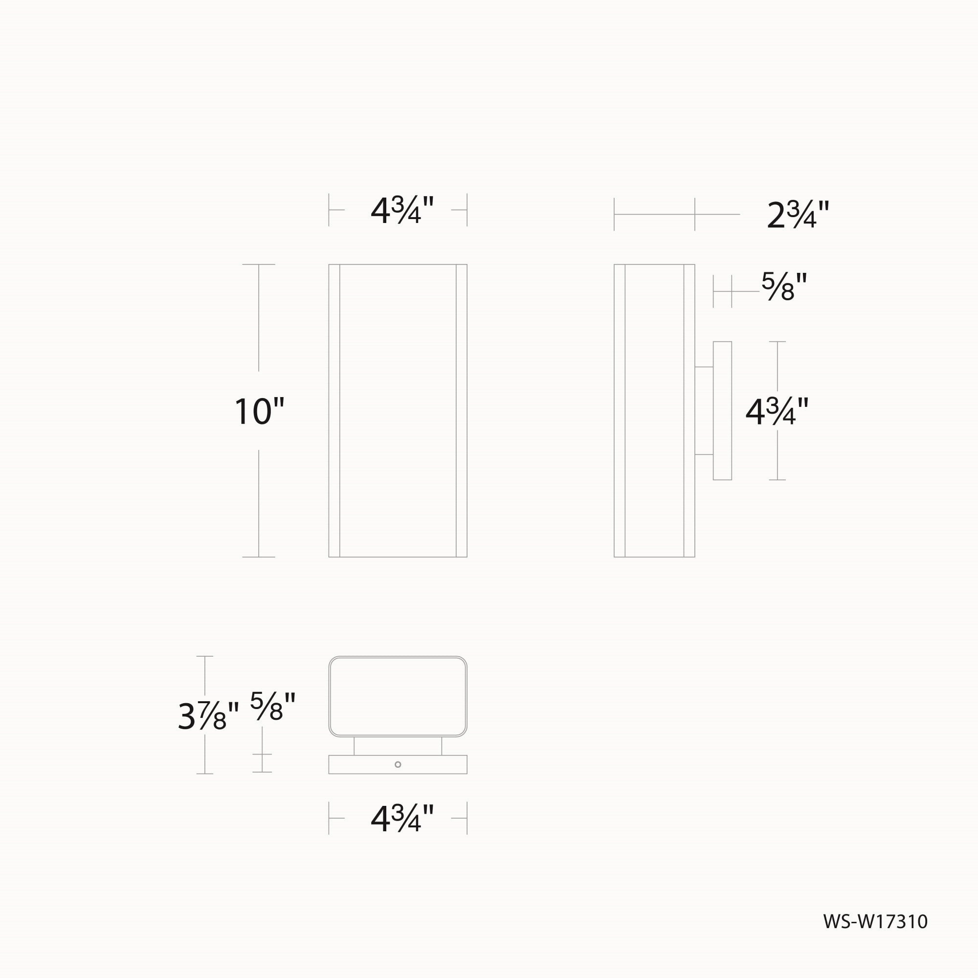 Edgey 10" LED Outdoor Wall Light