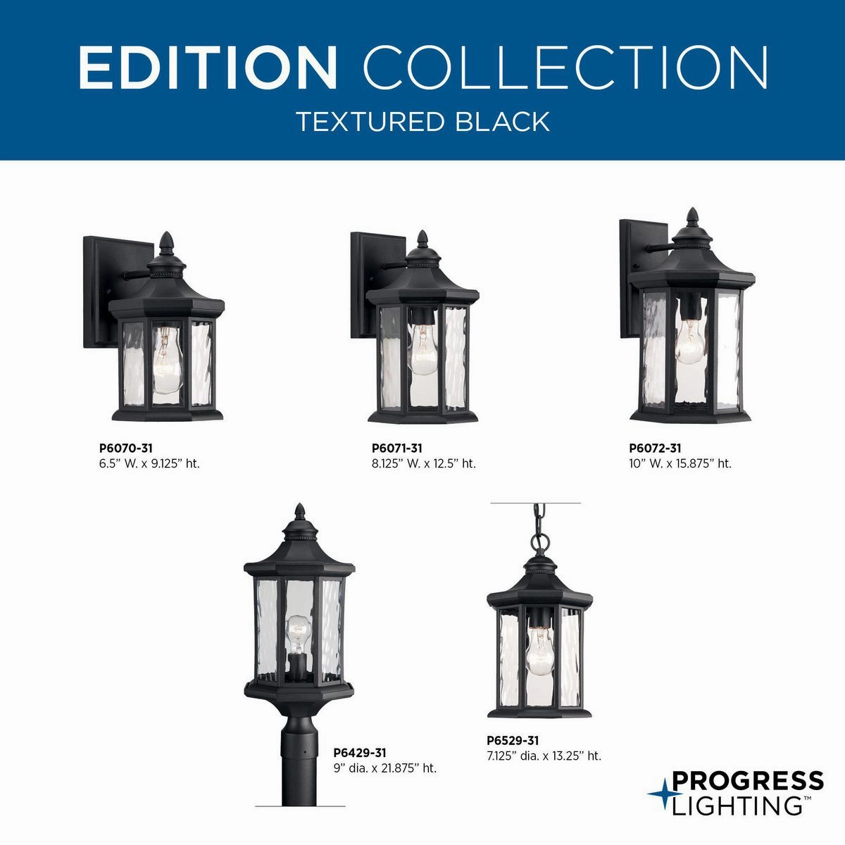 Edition One Light Wall Lantern Black