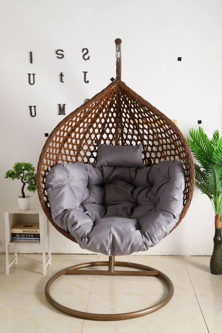 Egg Chair Hanging LUXURY model - Brown Basket