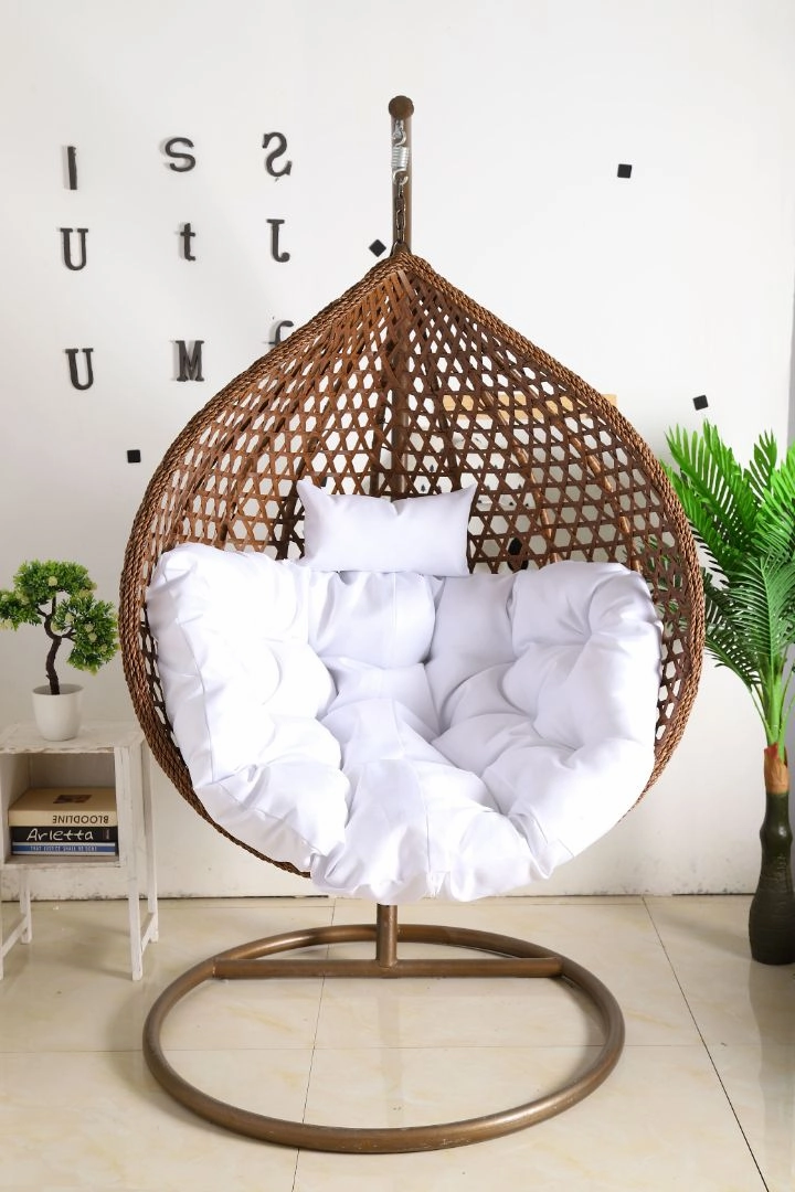 Egg Chair Hanging LUXURY model - Brown Basket