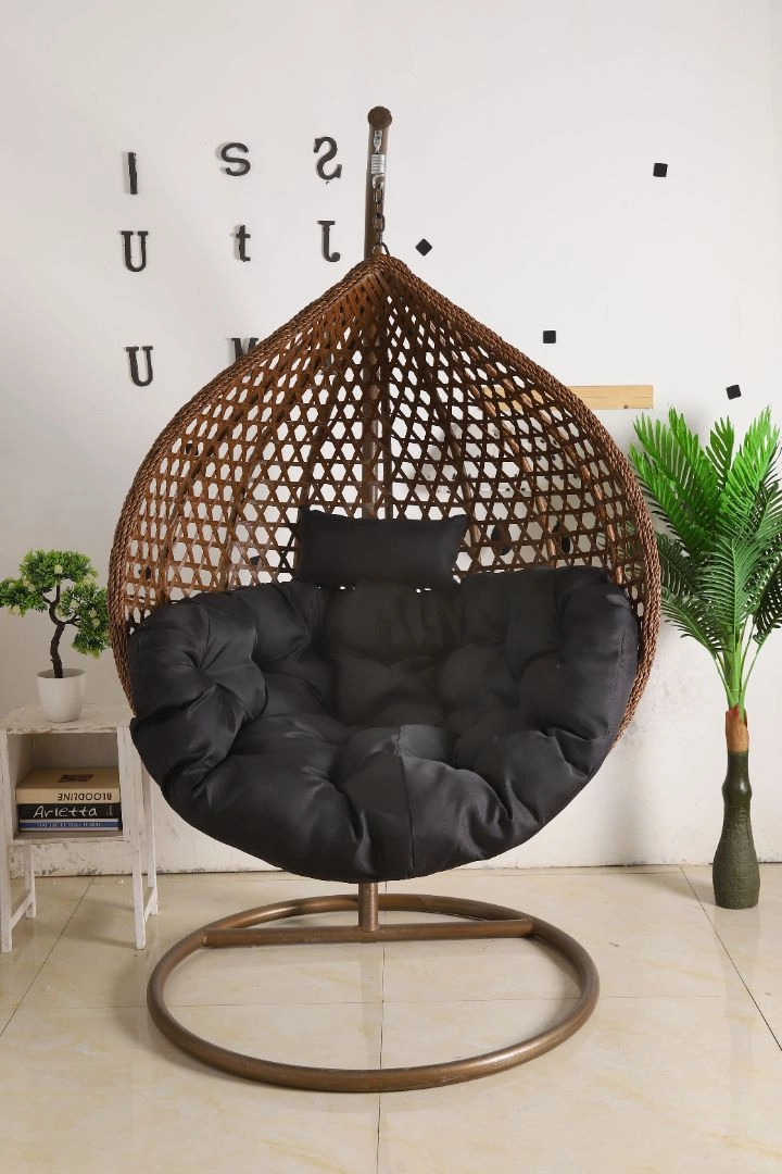Egg Chair Hanging LUXURY model - Brown Basket