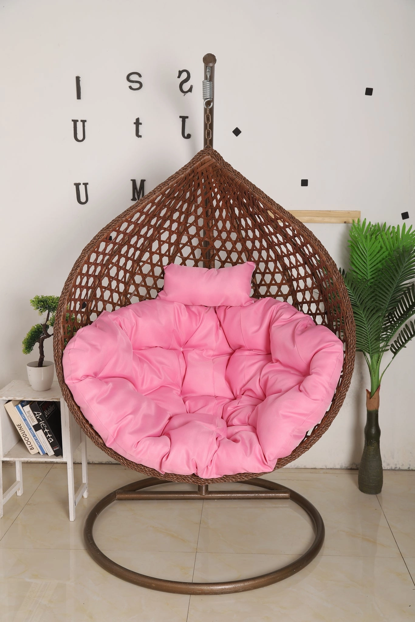 Egg Chair Hanging LUXURY model - Brown Basket