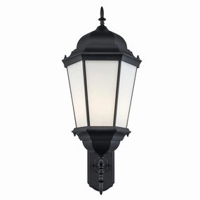 Eldlight Three Light Outdoor Wall Lantern BlackOutdoor wall sconces with motion sensor