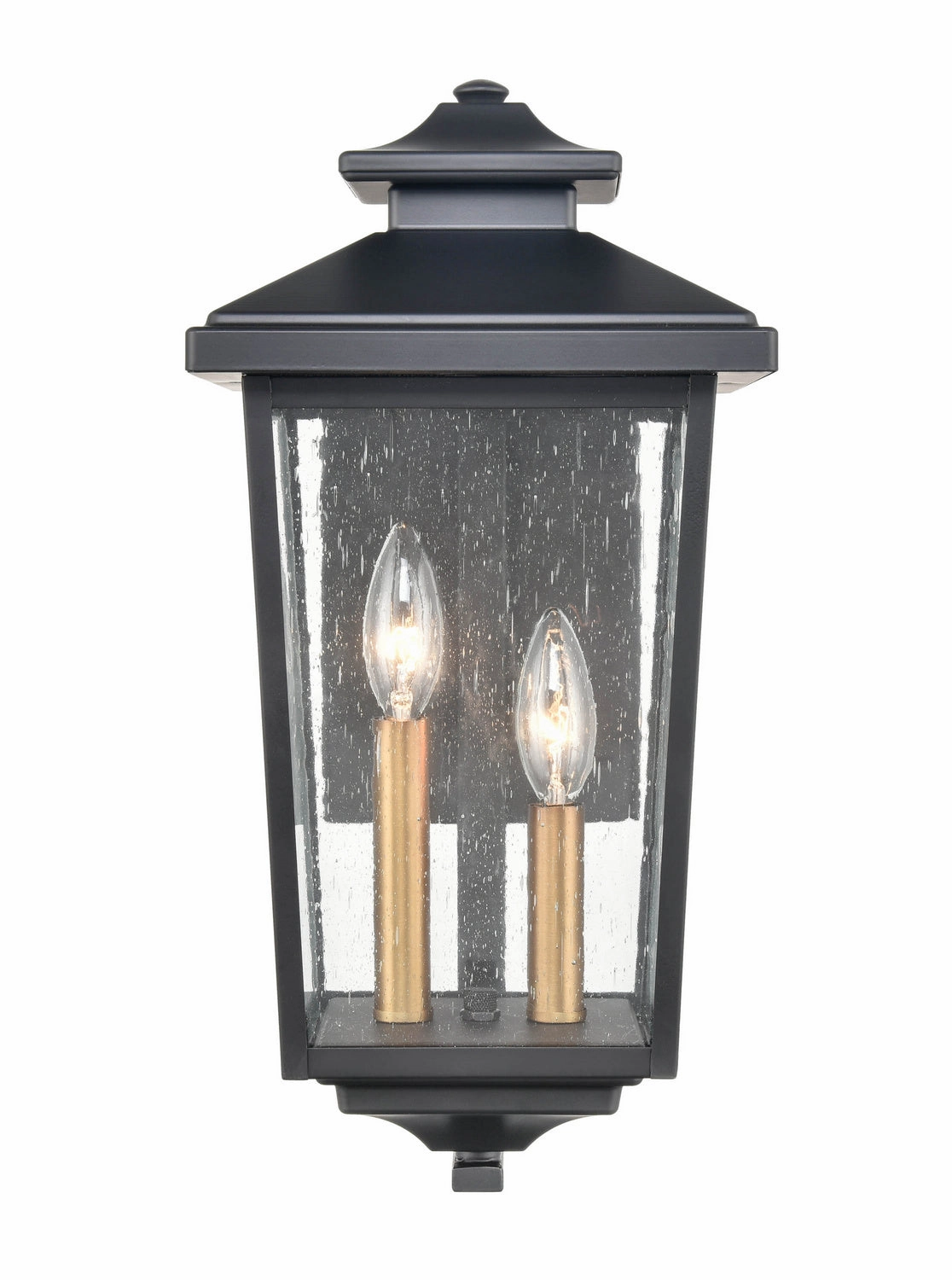Eldrick Two Light Outdoor Hanging Lantern Powder Coated Black