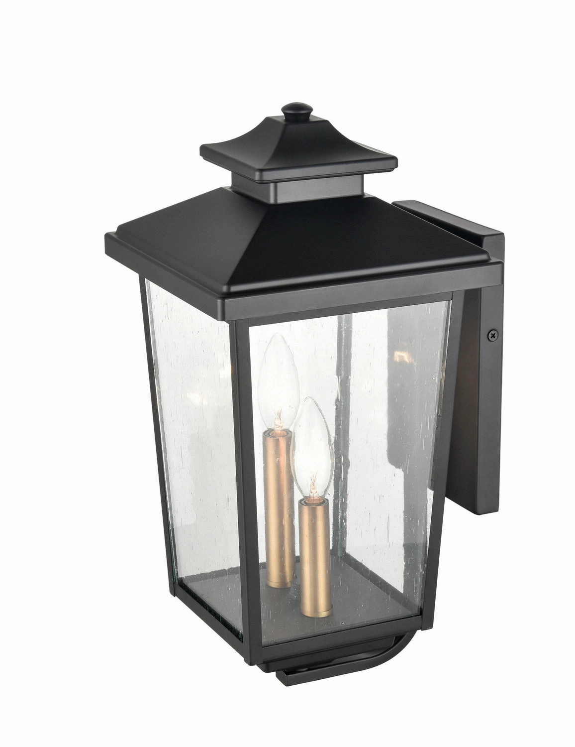 Eldrick Two Light Outdoor Hanging Lantern Powder Coated Black