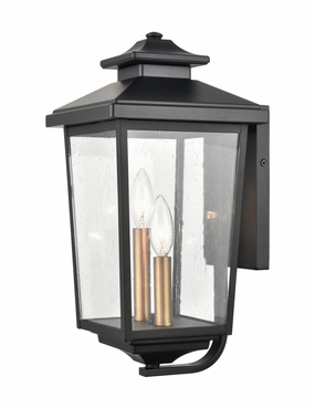 Eldrick Two Light Outdoor Hanging Lantern Powder Coated BlackOutdoor wall sconces with motion sensor