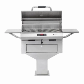 Electrichef 24" Emerald Pedestal Base Outdoor Electric Grill 4400-EC-336-PB-24 compact BBQ grill for small spaces