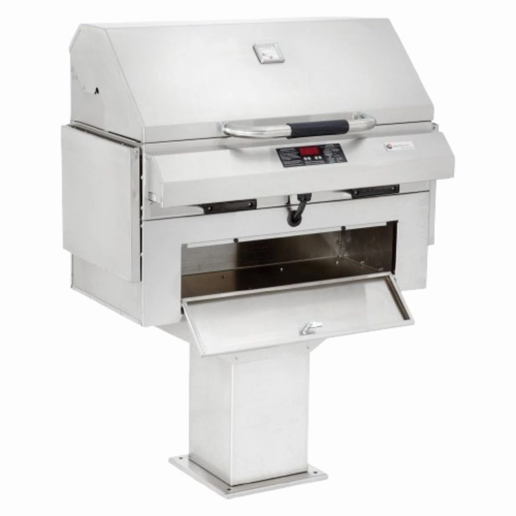 Electrichef 32" Ruby Pedestal Base Outdoor Electric Grill 4400-EC-448-PB-S-32 compact BBQ grill for small spaces