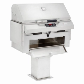 Electrichef 32" Ruby Pedestal Base Outdoor Electric Grill 4400-EC-448-PB-S-32 compact BBQ grill for small spaces