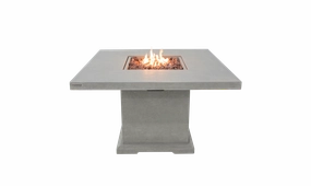 Elementi - Birmingham Dining Square Concrete Fire Pit Table, Hidden Propane Storage - OFG202portable outdoor fire pit with lid