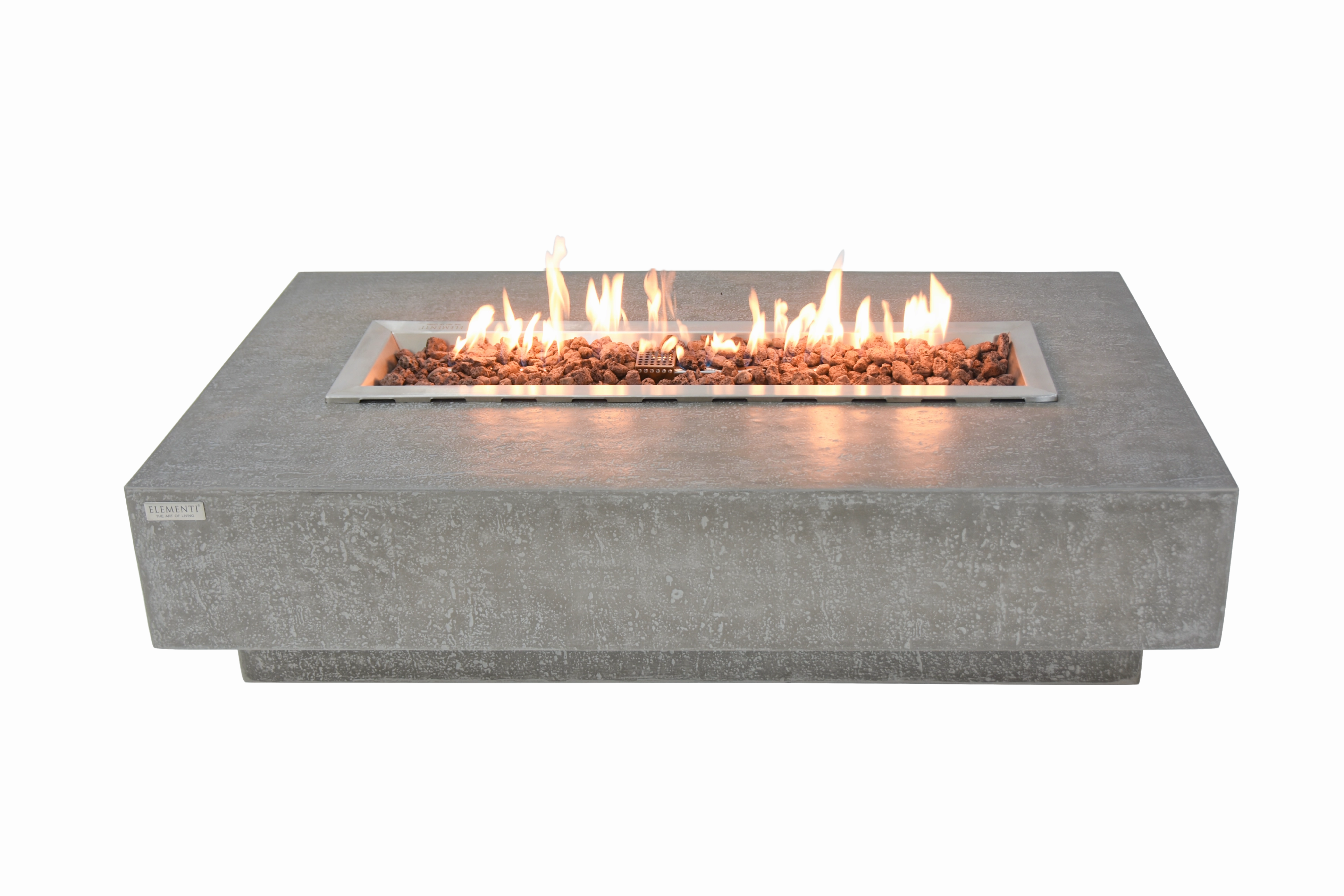 Elementi - Hampton Rectangle Concrete Fire Pit Table OFG139