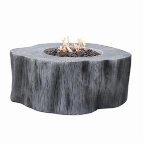 Elementi - Manchester Irregular Round Concrete Fire Pit Table OFG145portable outdoor fire pit with lid