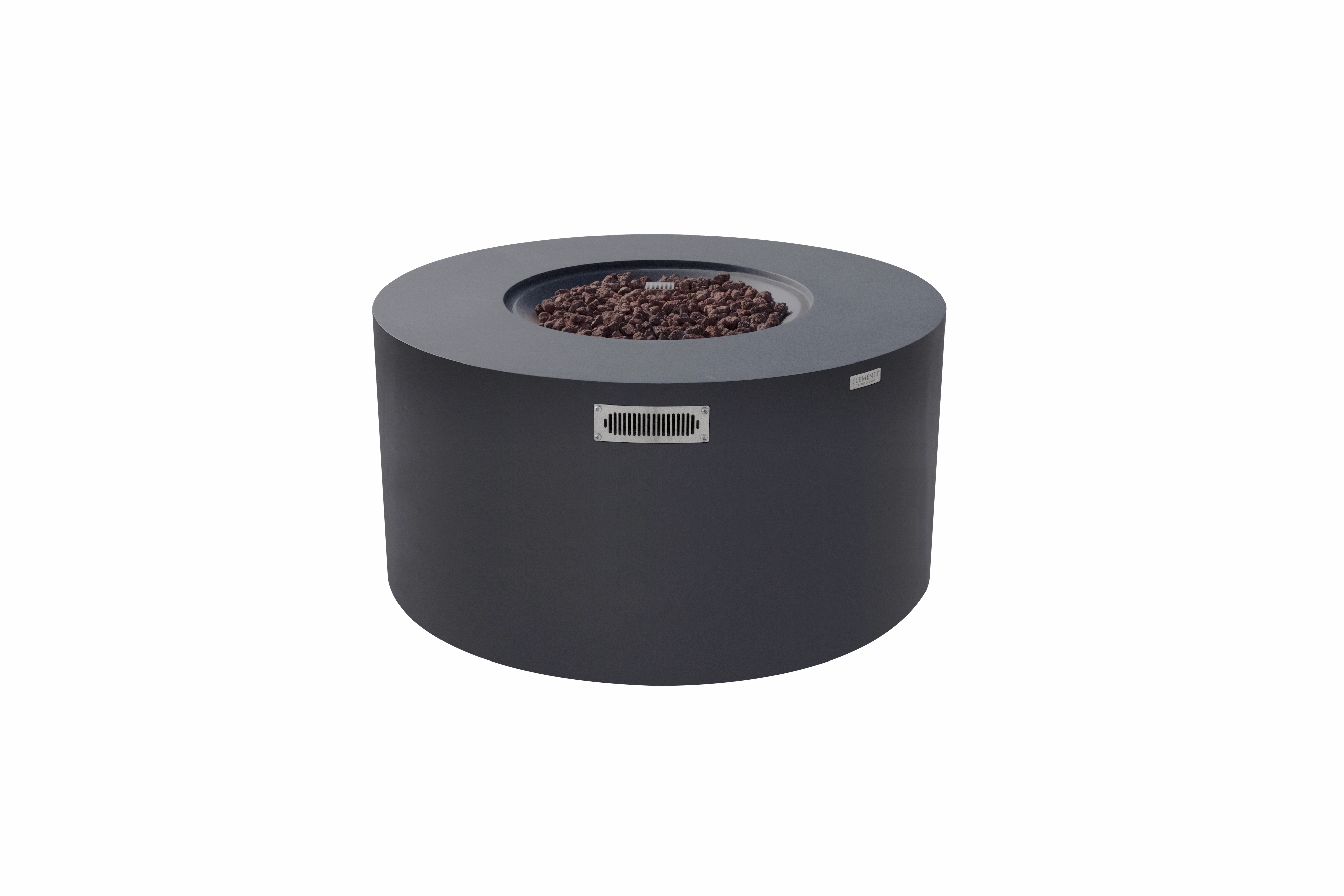 Elementi - Pacaya Round Concreate Fire Pit Table, Hidden Propane Storage OFG311
