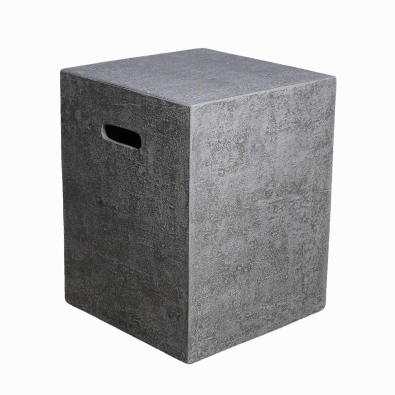 Elementi - Square Concrete Propane Tank Cover ONB016Spark screen for fire pit