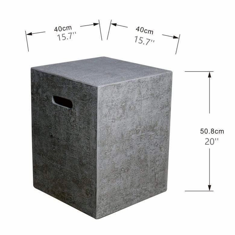 Elementi - Square Concrete Propane Tank Cover ONB016