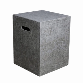 Elementi - Square Concrete Propane Tank Cover ONB016Spark screen for fire pit
