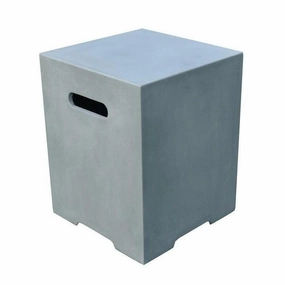 Elementi - Square Concrete Propane Tank Cover ONB01-109Spark screen for fire pit