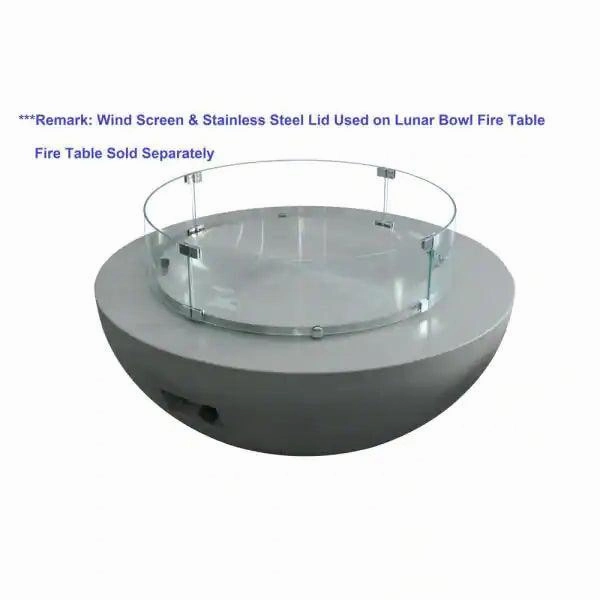 Elementi - Stainless Steel Lid Accessory for Lunar and Fiery Rock Table OFG101-SS