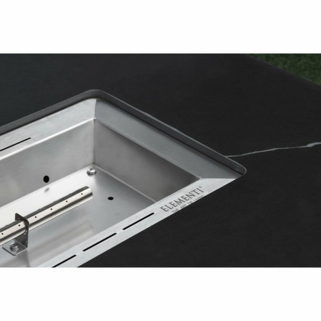 Elementi - Varna Marble Porcelain Rectangular Fire Pit Table - OFP121BB