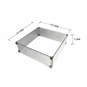 Elementi Fire Table Wind Screen OFG103-WSFireproof mat for under fire pit