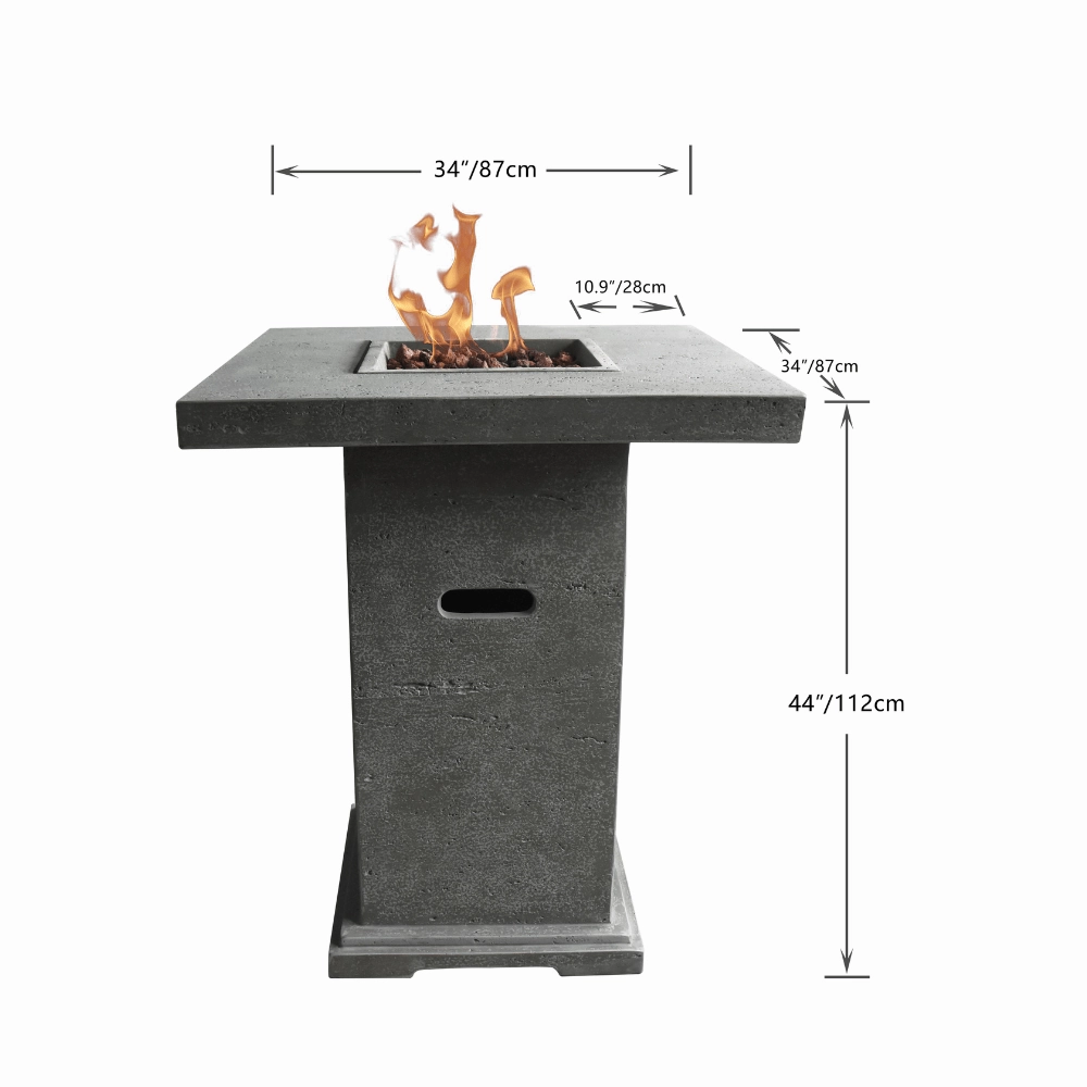 Elementi Montreal Bar Table Fire Pit Table OFG221