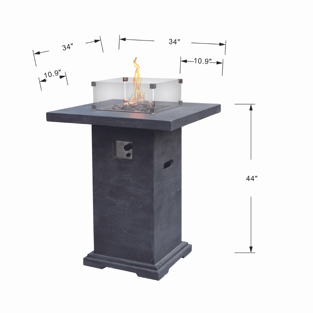 Elementi Montreal Bar Table Fire Pit Table OFG221