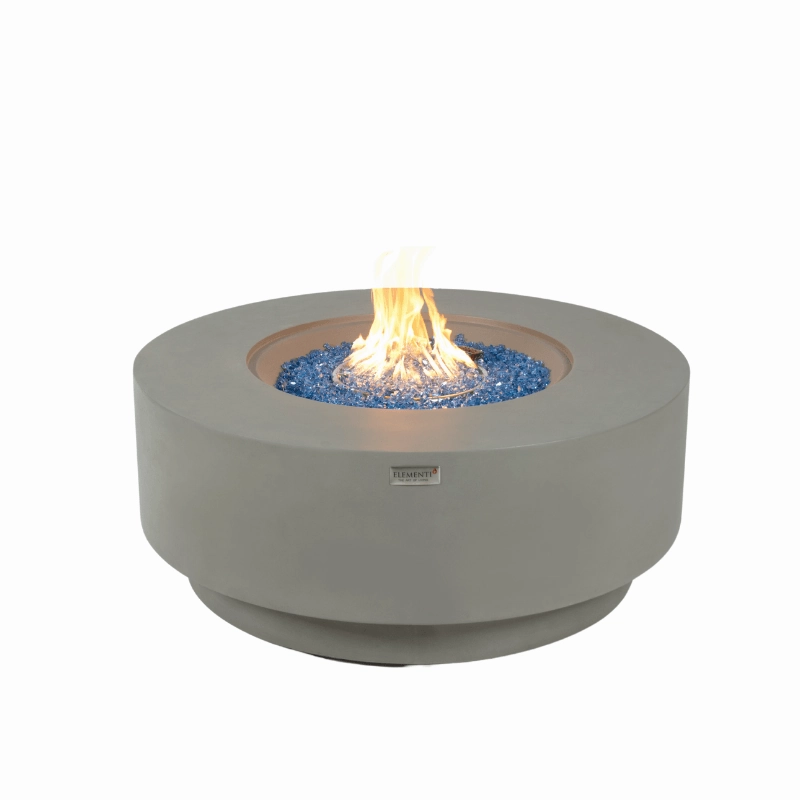 Elementi Plus - Colosseo Round Concrete Fire Pit Table - OFG414LGportable outdoor fire pit with lid