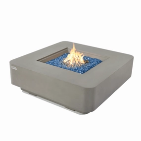 Elementi Plus - Lucerne Square Concrete Fire Pit Table - OFG419LGportable outdoor fire pit with lid