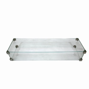 Elementi Plus - Rectangular Wind Screen Accessory for Fire Pit Tables - ONC05-021Spark screen for fire pit