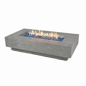 Elementi Plus - Riviera Rectangular Concrete Fire Pit Table - OFG415LGportable outdoor fire pit with lid