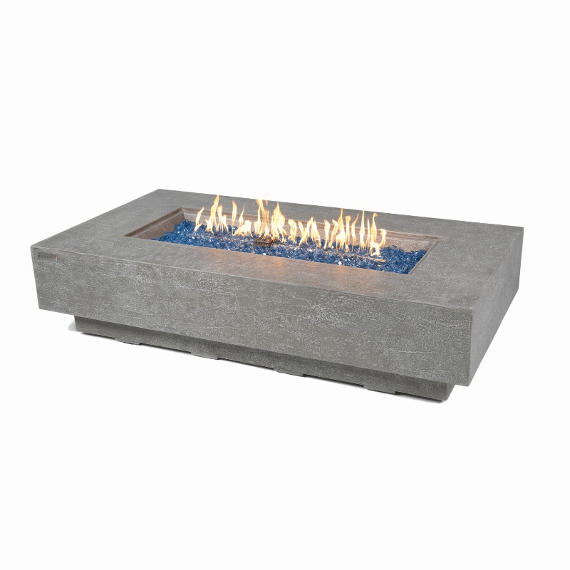 Elementi Plus - Riviera Rectangular Concrete Fire Pit Table - OFG415LGportable outdoor fire pit with lid