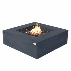 Elementi Plus - Roraima Square Concrete Fire Pit Table - OFG411SLportable outdoor fire pit with lid