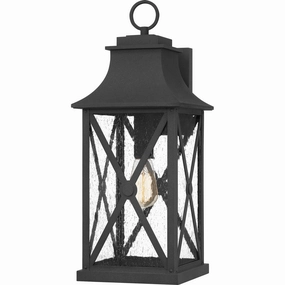 Ellerbee One Light Outdoor Wall Mount Mottled BlackOutdoor wall sconces with motion sensor