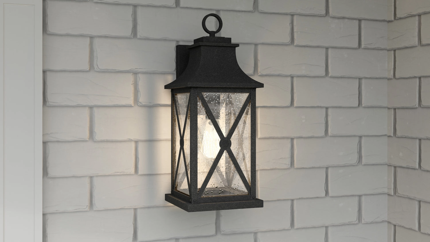 Ellerbee One Light Outdoor Wall Mount Mottled Black