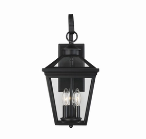 Ellijay Three Light Wall Lantern BlackOutdoor wall sconces with motion sensor